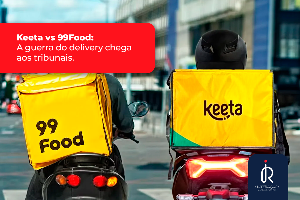 Entregador de delivery ilustrando a disputa judicial entre Keeta e 99Food e a importância da proteção de marca contra concorrência desleal.