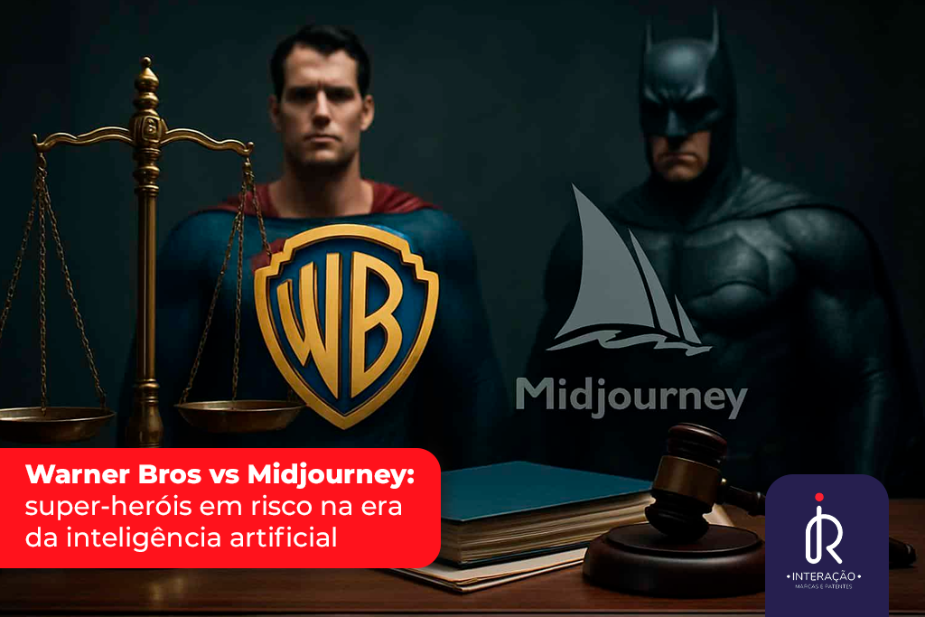 Disputa judicial entre Warner Bros. e Midjourney representando a importância da proteção de propriedade intelectual.